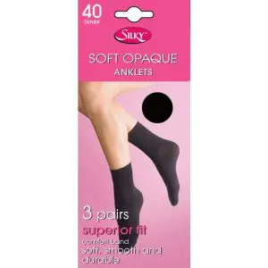 40 Denier Opaque Anklets 3pp