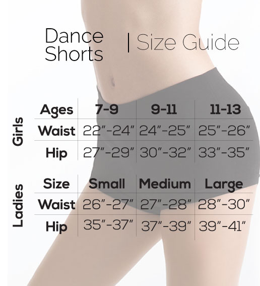 Size guide Silky Dance shorts