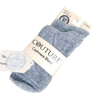 Cashmere Blend Socks (Cable) 2pp