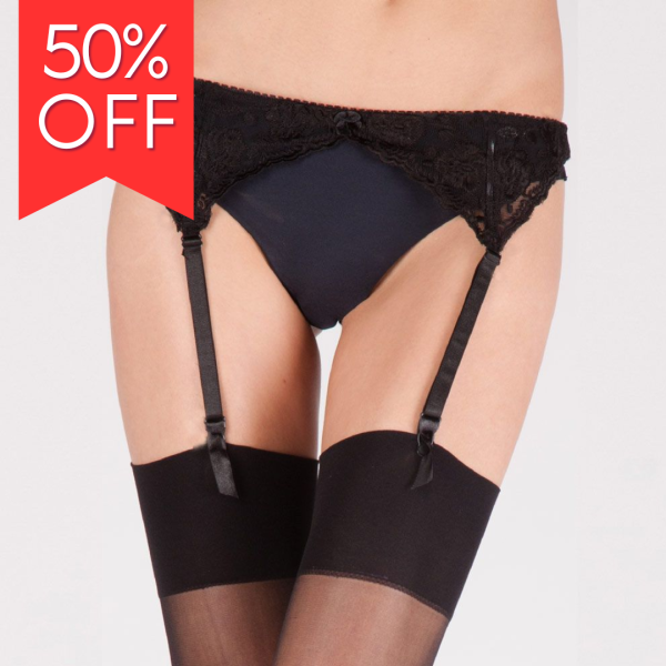 Narrow Lace Suspender Belts